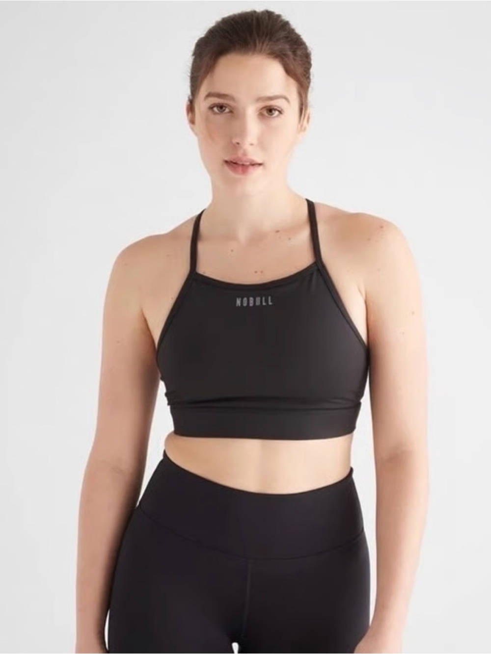 NOBULL High-Neck Sports Bra Black, size L, EUC!
